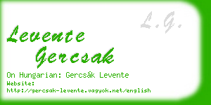 levente gercsak business card